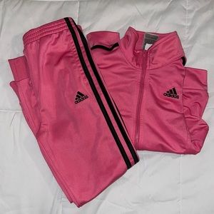 Little Girls Pink Adidas Tracksuit